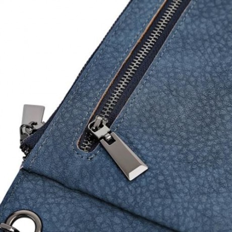 MULTI-FUNCTIONAL PU LEATHER HORIZONTAL TOTE WALLET (BLUE)
