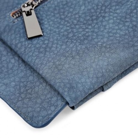 MULTI-FUNCTIONAL PU LEATHER HORIZONTAL TOTE WALLET (BLUE)