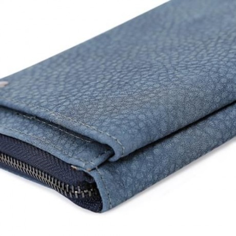 MULTI-FUNCTIONAL PU LEATHER HORIZONTAL TOTE WALLET (BLUE)