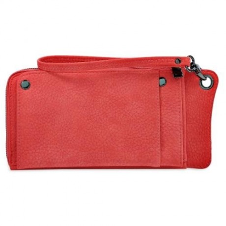 MULTI-FUNCTIONAL PU LEATHER HORIZONTAL TOTE WALLET (RED)