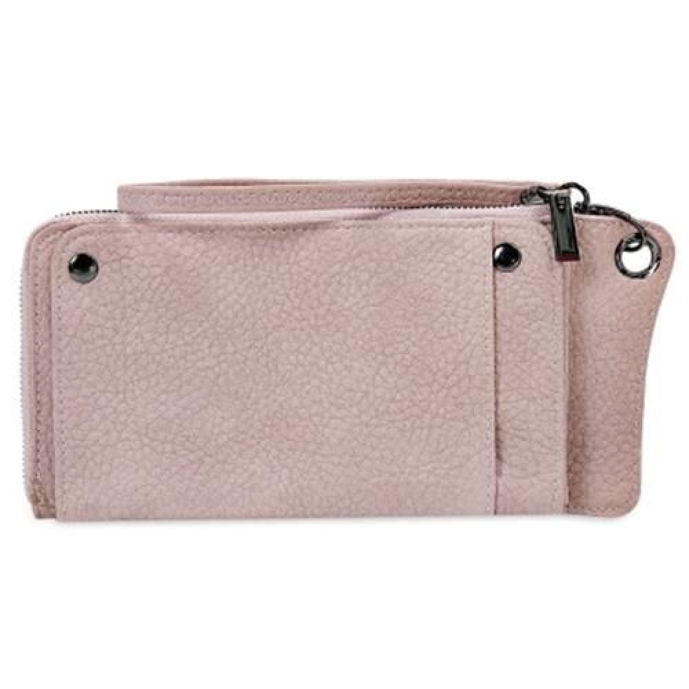 MULTI-FUNCTIONAL PU LEATHER HORIZONTAL TOTE WALLET (PINK)