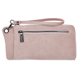 MULTI-FUNCTIONAL PU LEATHER HORIZONTAL TOTE WALLET (PINK)