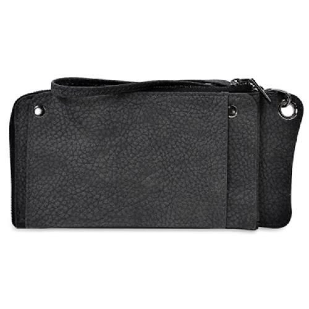 MULTI-FUNCTIONAL PU LEATHER HORIZONTAL TOTE WALLET (DEEP GRAY)