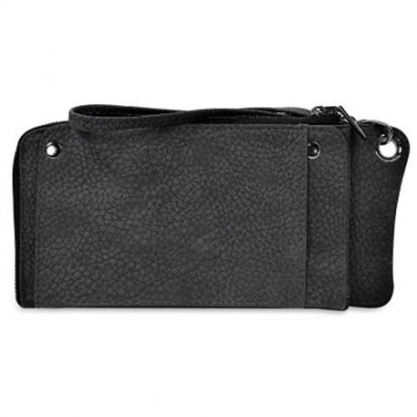 MULTI-FUNCTIONAL PU LEATHER HORIZONTAL TOTE WALLET (DEEP GRAY)