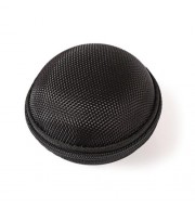 EVA ROUNDNESS EARPHONES ACCESSORY STORAGE ZIPPER BOX (BLACK)
