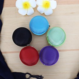 EVA ROUNDNESS EARPHONES ACCESSORY STORAGE ZIPPER BOX (BLACK)