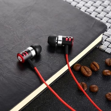 MOGCO M3 HIFI WIRED STEREO EARPHONES HEADPHONES (RED)