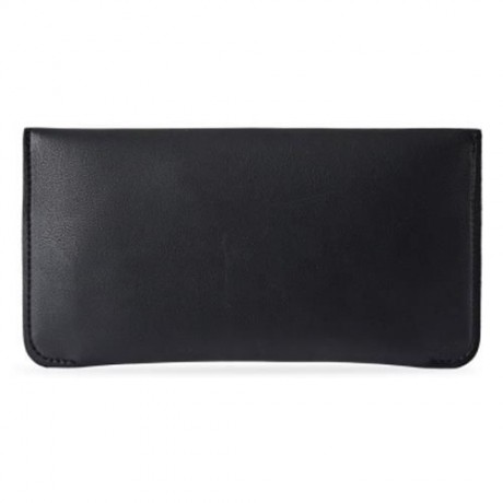 GUAPABIEN CONCISE DESIGN RIVET ELEMENT LEATHER LONG WALLET (BLACK)