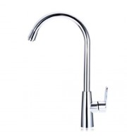 360 DEGREE ONE HOLE SINGLE HANDLE WATER KITCHEN TAP (SILVER)