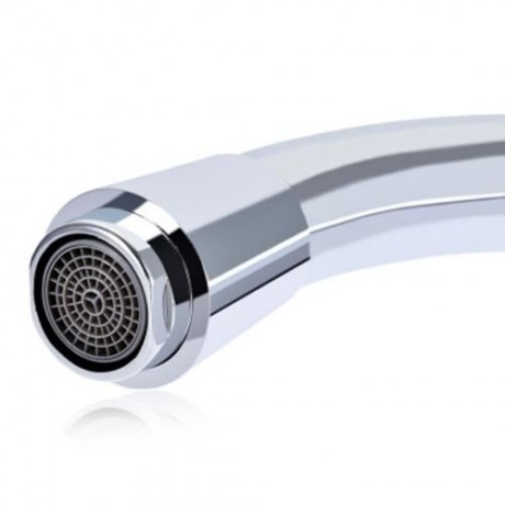 360 DEGREE ONE HOLE SINGLE HANDLE WATER KITCHEN TAP (SILVER)