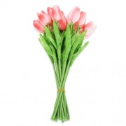 20PCS ARTIFICIAL TULIP FLOWER BOUQUET PARTY WEDDING DECOR (PINK)