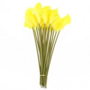 20PCS ARTIFICIAL CALLA LILY FLOWER BOUQUET PARTY WEDDING DECOR (YELLOW)