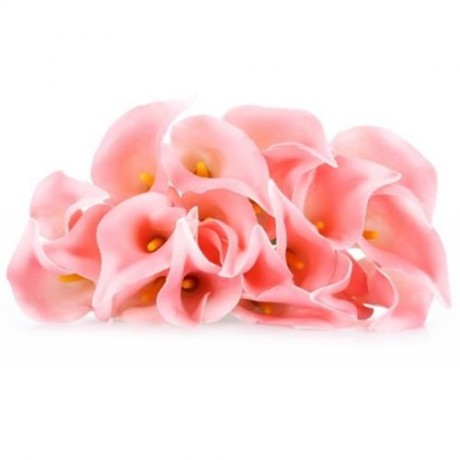20PCS ARTIFICIAL CALLA LILY FLOWER BOUQUET PARTY WEDDING DECOR (PINK)