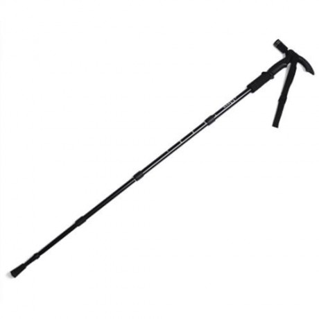 CLEYE 4 JOINT TREKKING STRAIGHT ALPENSTOCK WITH LED LIGHT (BLACK)