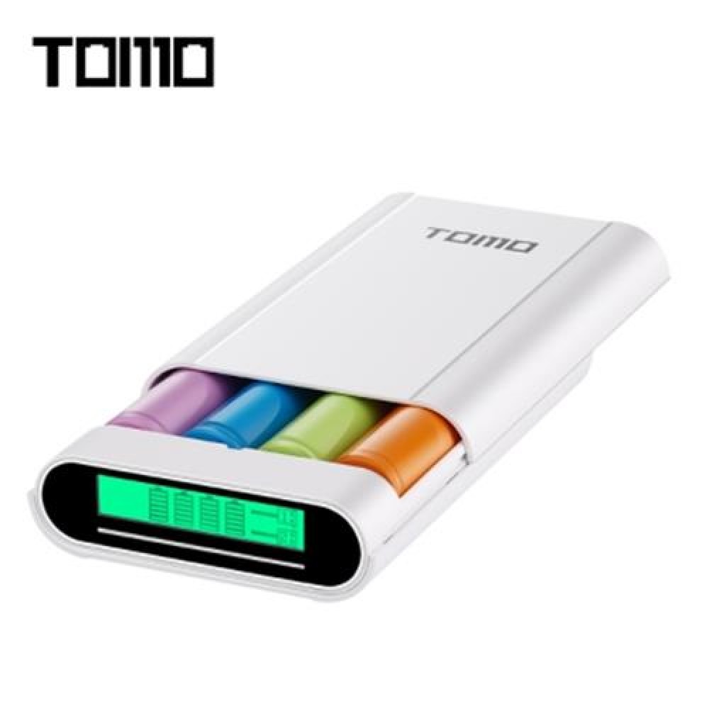 TOMO M4 4 X 18650 LI-ION BATTERY DIY SMART POWER CHARGER (WHITE)