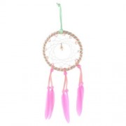 FRESH STYLE PINK FEATHER DREAM CATCHER HANGING DECOR (PINK)