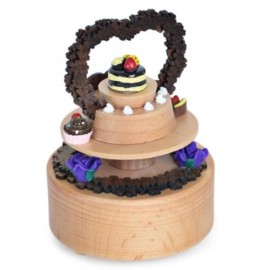 ROTATABLE FANCY CAKE WOODEN MUSIC BOX TOY FOR KIDS (COLORMIX)