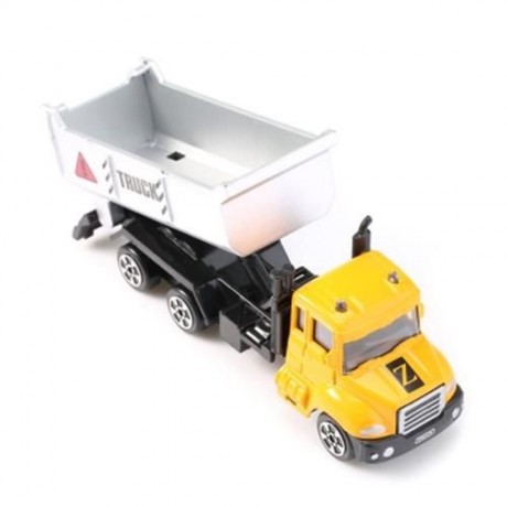 THE NORTH E HOME KIDS ALLOY 1:64 SCALE TROUGH TIPPER TRUCK (DEEP YELLOW)