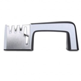 ZHAOLIDA 4 IN 1 STAINLESS STEEL KNIFE SCISSOR SHARPENER (BLACK)