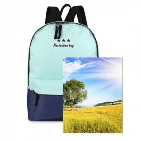 GUAPABIEN STAR PATTERN DECORATION CANVAS TRAVEL SHOPPING PORTABLE BAG HANDBAG SCHOOL BACKP