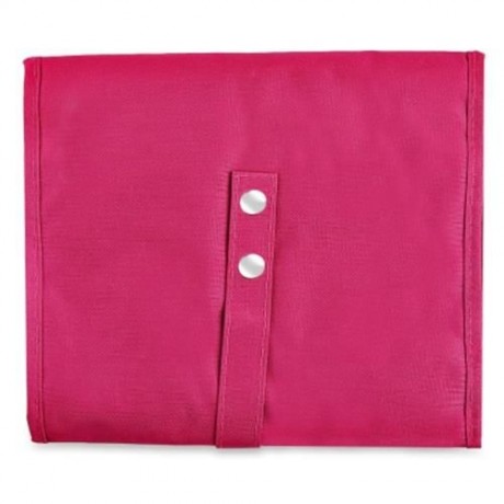 PORTABLE TRAVEL COSMETIC BAGS TOILETRY KIT STORAGE POUCH (ROSE RED)