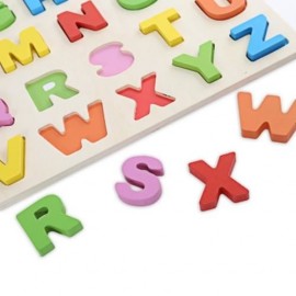 MUMAMA WOODEN BUILDING BLOCK ANIMAL LETTER JIGSAW TOY (MULTICOLOR)