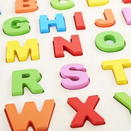 MUMAMA WOODEN BUILDING BLOCK ANIMAL LETTER JIGSAW TOY (MULTICOLOR)