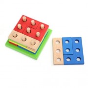 MUMAMA PAIRING PUZZLE GEOMETRY BUILDING BLOCKS KIDS TOY (COLORMIX)