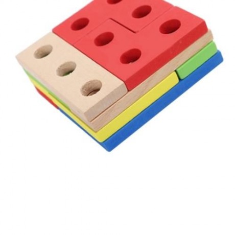 MUMAMA PAIRING PUZZLE GEOMETRY BUILDING BLOCKS KIDS TOY (COLORMIX)