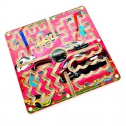 KIDS WOODEN MAGNETIC PEN LABYRINTH PUZZLE TOY EARLY EDUCATIONAL LEARNING INTELLECTUAL GAME