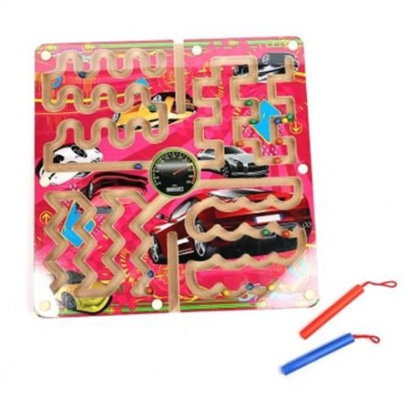 KIDS WOODEN MAGNETIC PEN LABYRINTH PUZZLE TOY EARLY EDUCATIONAL LEARNING INTELLECTUAL GAME