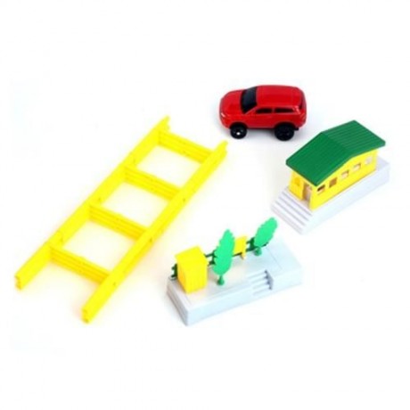CHILDREN DIY RAIL CAR RACING TRACK BUILDING BLOCK TOY (COLORMIX)