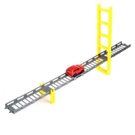 CHILDREN DIY RAIL CAR RACING TRACK BUILDING BLOCK TOY (COLORMIX)
