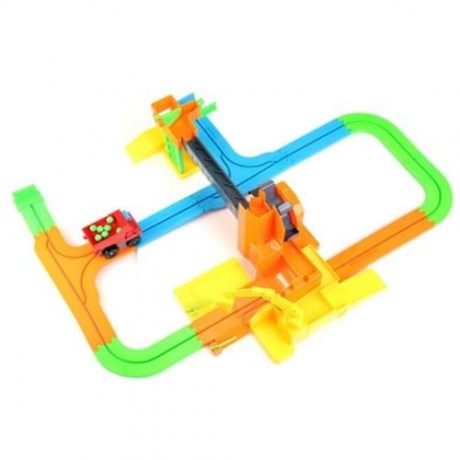 ELECTRIC CHILDREN DIY RAIL CAR RACING TRACK BUILDING BLOCK TOY (COLORMIX)
