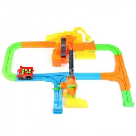 ELECTRIC CHILDREN DIY RAIL CAR RACING TRACK BUILDING BLOCK TOY (COLORMIX)