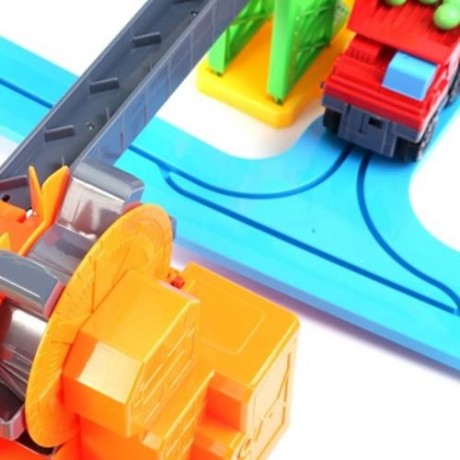 ELECTRIC CHILDREN DIY RAIL CAR RACING TRACK BUILDING BLOCK TOY (COLORMIX)
