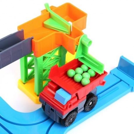 ELECTRIC CHILDREN DIY RAIL CAR RACING TRACK BUILDING BLOCK TOY (COLORMIX)