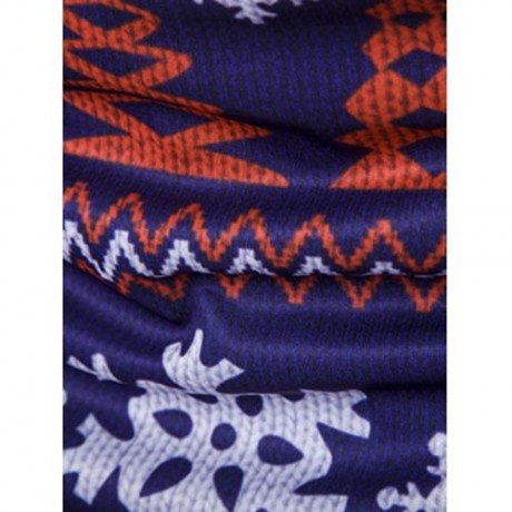 CREW NECK 3D FATHER CHRISTMAS AND SNOWFLAKE PRINT T-SHIRT (COLORMIX)