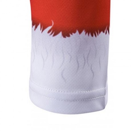 CREW NECK 3D FATHER CHRISTMAS COSTUME PRINT T-SHIRT (RED)