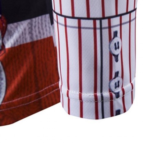 CREW NECK 3D CHRISTMAS BOW TIE COSTUME FAUX TWINSET PRINT T-SHIRT (COLORMIX)