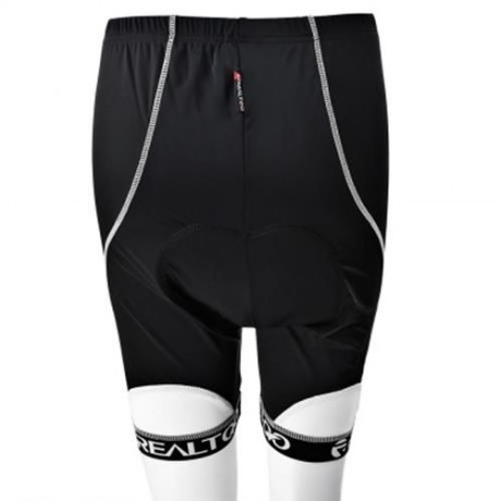 REALTOO BREATHABLE BIKE CYCLING PANTS BICYCLE WEAR SHORTS (WHITE AND BLACK)