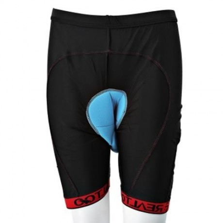 REALTOO BREATHABLE BIKE CYCLING PANTS BICYCLE WEAR SHORTS (RED WITH BLACK)