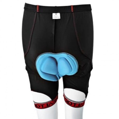 REALTOO BREATHABLE BIKE CYCLING PANTS BICYCLE WEAR SHORTS (RED WITH BLACK)