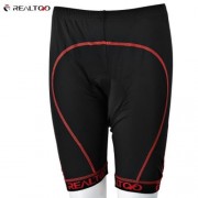 REALTOO BREATHABLE BIKE CYCLING PANTS BICYCLE WEAR SHORTS (RED WITH BLACK)