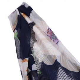 SEXY CHIFFON FLORAL PRINT WOMEN JUMPSUIT (PURPLISH BLUE)