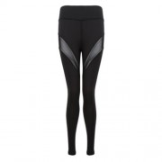 SEXY MESH JOINT LEGGINGS YOGA PANTS FOR RUNNING FITNESS (BLACK)