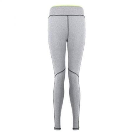 YOGA SPORT PANTS COMPRESSION TIGHT LEGGINGS WITH SIDE STRIPE (LIGHT YELLOW)