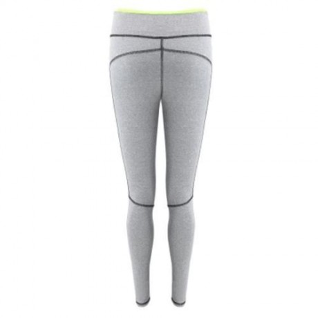 YOGA SPORT PANTS COMPRESSION TIGHT LEGGINGS WITH SIDE STRIPE (LIGHT YELLOW)
