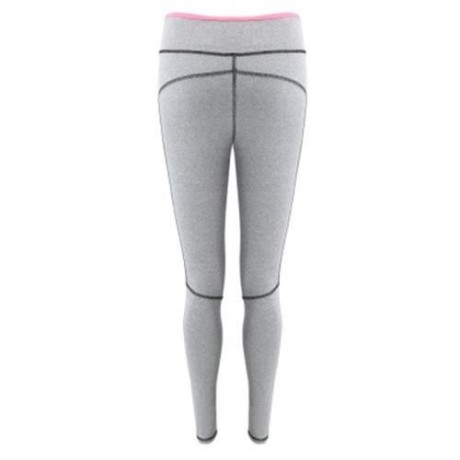 YOGA SPORT PANTS COMPRESSION TIGHT LEGGINGS WITH SIDE STRIPE (SHALLOW PINK)