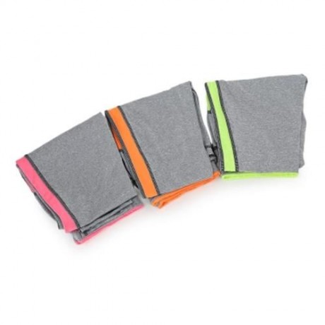 YOGA SPORT PANTS COMPRESSION TIGHT LEGGINGS WITH SIDE STRIPE (ORANGE)